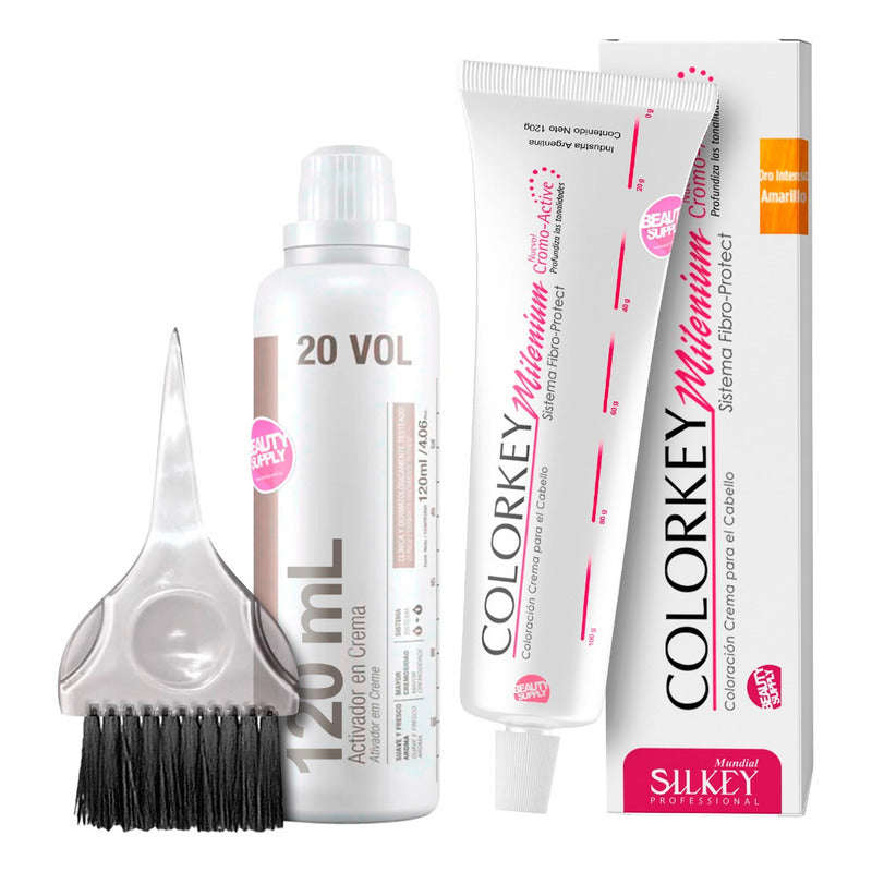 Kit De Tinta Silkey Colorkey 120g Con Oxidante Y Pincel