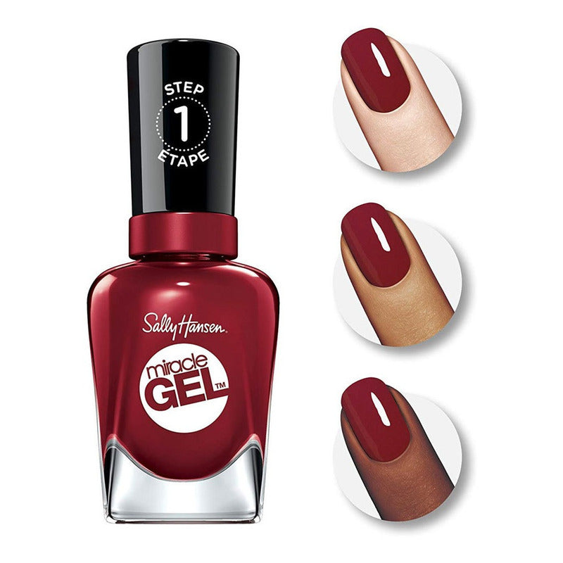 Esmaltes Semipermanentes Sally Hansen Gel 440 Dig Fig Nice Rojo