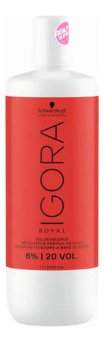 Locion Oxidante 20 Vol. Igora Royal Schwarzkopf 1000ml 20 Volúmenes (6%)