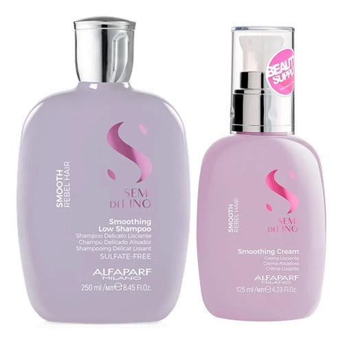 Shampoo Y Crema Alisadora Alfaparf Semi Di Lino Smooth