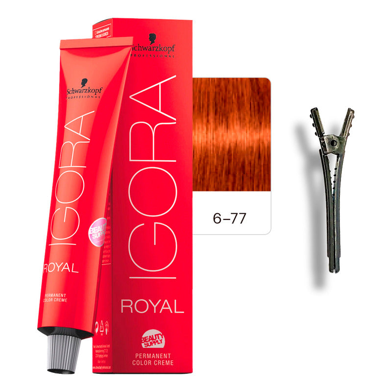 Tinta Igora Royal Schwarzkopf 60ml + Pinza Plástica 6.77