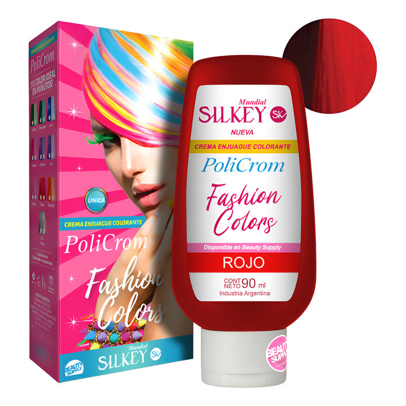 Tinta Silkey Fashion Colors. Colores Intensos Y Duraderos Rojo
