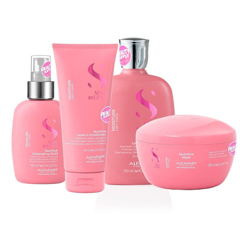 Kit Completo Alfaparf Semi Di Lino Hidratante, Cabello Seco