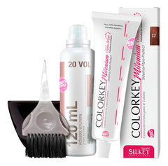 Tinta Silkey Colorkey 120g Con Oxidante, Pincel Y Bowls
