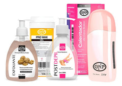 Kit Cera Depilatoria Calentador Cartucho Aceite Y Crema Gnp