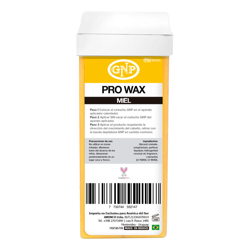 Cera Depilatoria Miel Gnp X24 Cartuchos Roll On Pro