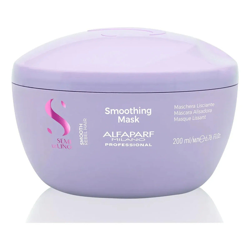 Máscara Alfaparf Smooth 200ml Anti Frizz Cabellos Rebeldes