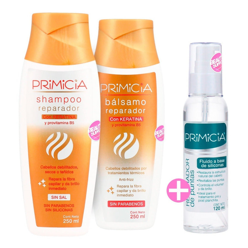 Combo Shampoo Y Acondicionador Reparador Keratina Primicia