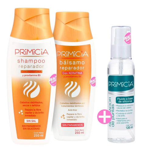 Combo Shampoo Y Acondicionador Reparador Keratina Primicia