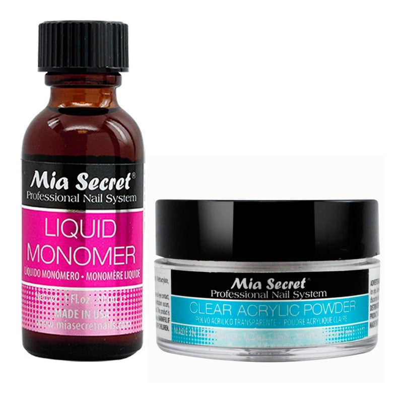 Mia Secret Liquido 30ml Y Polvo Acrilico Uñas 15gr. Nice