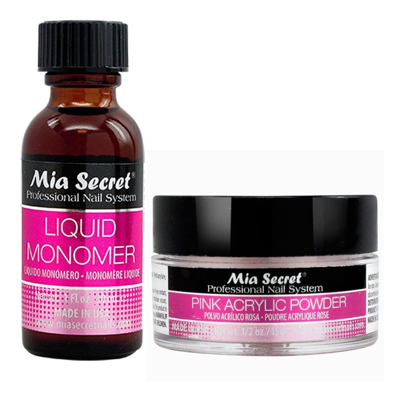 Mia Secret Liquido 30ml Y Polvo Acrilico Uñas 15gr. Nice