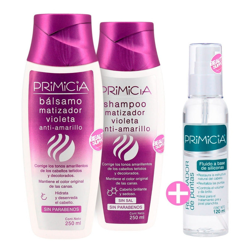 Combo Shampoo Y Acondicionador Matizador Violeta Primicia