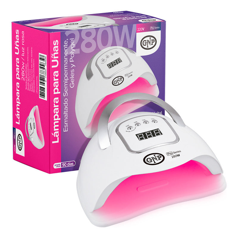 Lampara Gnp Profesional 280w Luz Rosa Con Skcare, Sensor, Digital. Cabina Para Uñas