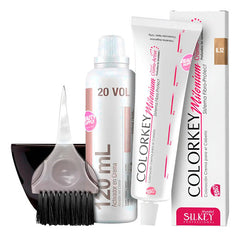 Tinta Silkey Colorkey 120g Con Oxidante, Pincel Y Bowls
