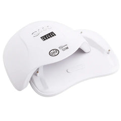 Lámpara De Uñas Gnp 120w Profesional | Uv/led, Curado Rápido, Display Digital, 4 Tiempos, Sensor Automático, Ideal Manicuría Y Gel Blanco