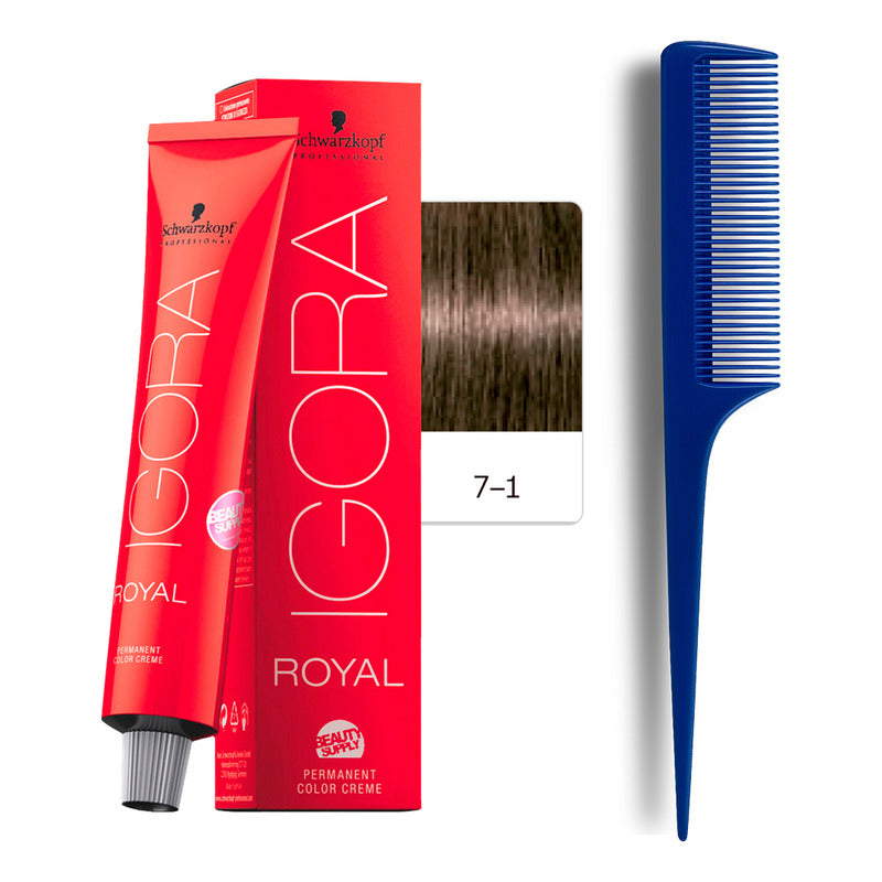 Tinta Igora Royal Schwarzkopf 60ml + Peine De Cola 7.1