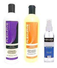 Shampoo Flexuave, Reparador Puntas Y Balsamo Revitalizante