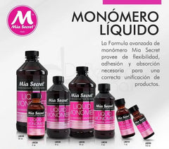 Mia Secret Monómero 118ml Líquido Acrílico Profesional Uñas