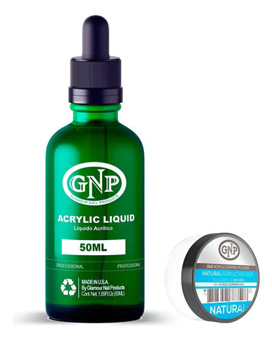 Polvo Acrilico Gnp 7gr Y Monomero Uñas 50ml