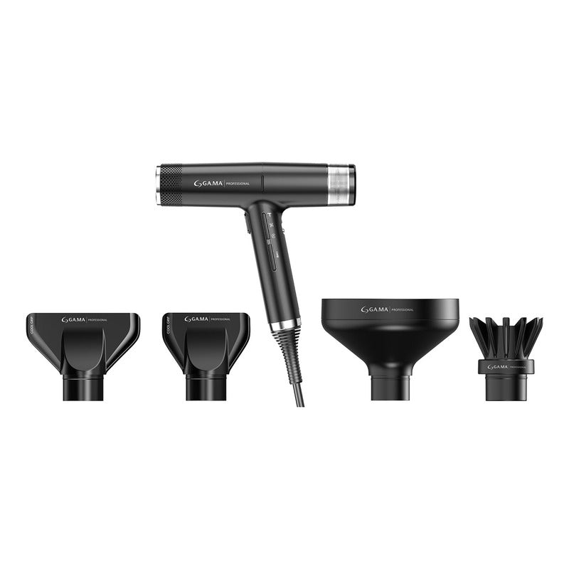 Secador Profesional Gama Iq2 Negro Potente Y Liviano
