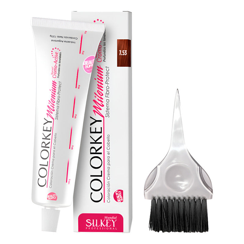 Kit Tinta Silkey Colorkey Milenium 120g + Pincel De Tinta 7.53