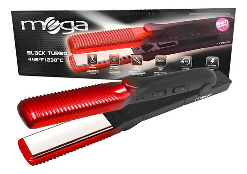 Plancha De Pelo Profesional Mega At3500bt Nice Rojo