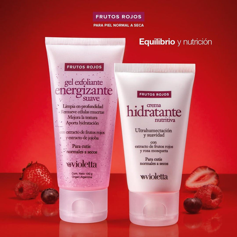 Gel Exfoliante Energizante Violetta 100gr Frutos Rojos