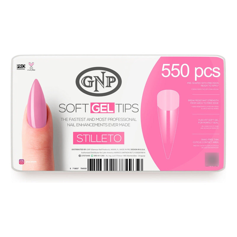 Kit Soft Gel Tips Gnp Con Pegamento, Bond Y Nail Prep