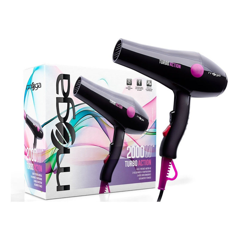 Secador De Pelo Profesional Mega Turbo Action 2000w Nice