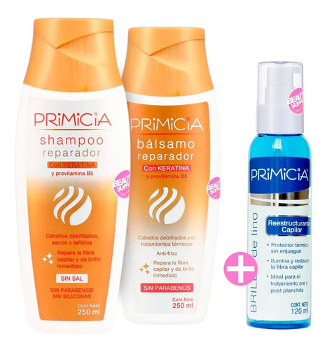 Combo Shampoo Y Acondicionador Reparador Keratina Primicia