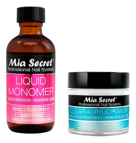 Mia Secret Liquido 59ml Y Polvo Acrilico Uñas 30gr. Nice