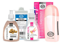 Kit Cera Depilatoria Calentador Cartucho Aceite Y Crema Gnp