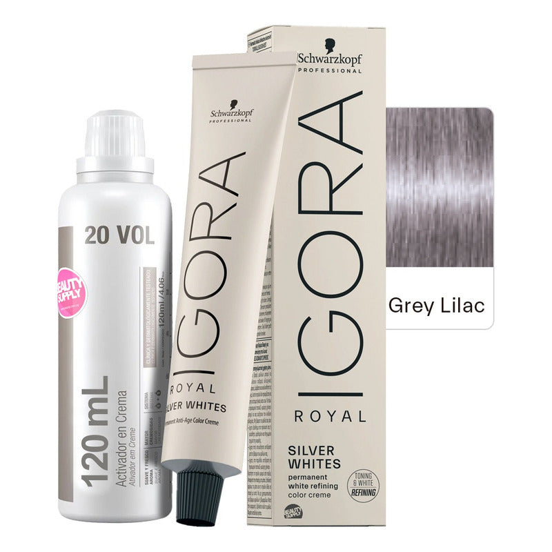 Kit Tinta Igora Royal Silver Whites Schwarzkopf Con Oxidante