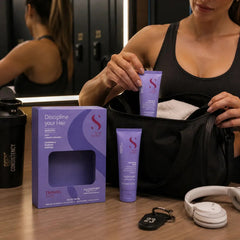 Kit Alfaparf Alisante Anti Frizz Semi Di Lino Smooth Con Shampoo 60ml + Máscara 60ml. Ideal Para Cabello Rebelde. Travel Size