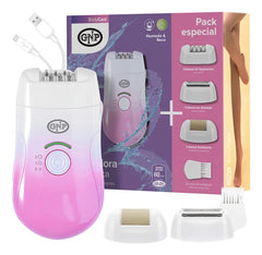 Depiladora Gnp 3 En 1 Body Care, Para Seco Y Húmedo. Inalámbrica. Piel Suave Por Semanas. Rosa Claro