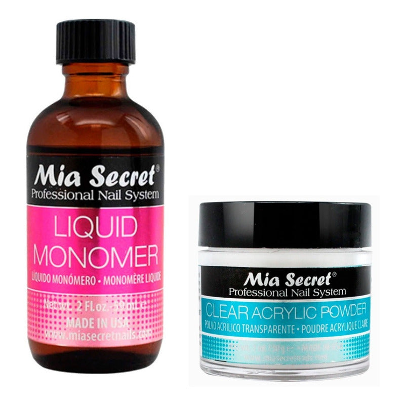 Mia Secret Liquido 59ml Y Polvo Acrilico Uñas 30gr. Nice