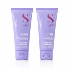 Kit Alfaparf Alisante Anti Frizz Semi Di Lino Smooth Con Shampoo 60ml + Máscara 60ml. Ideal Para Cabello Rebelde. Travel Size
