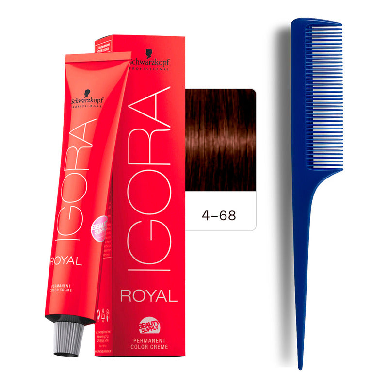 Tinta Igora Royal Schwarzkopf 60ml + Peine De Cola 4.68
