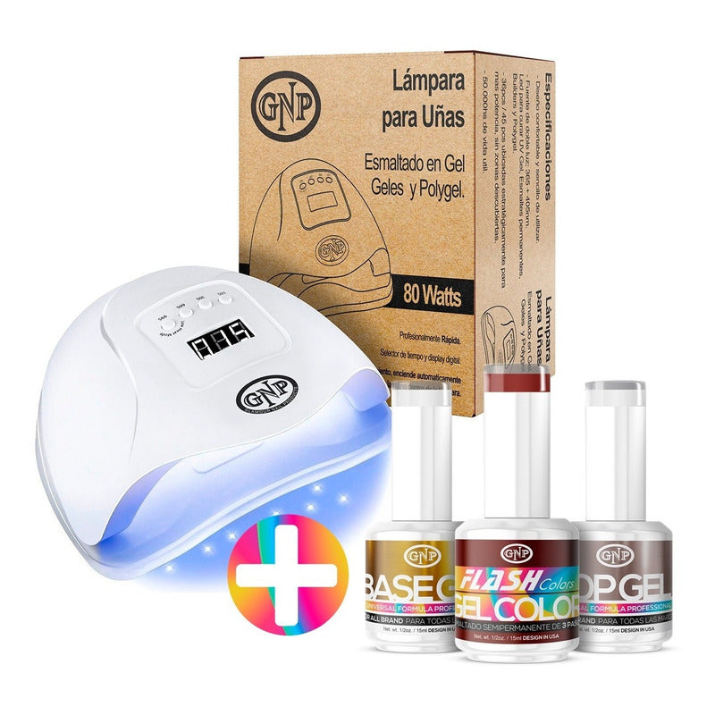 Combo De Esmaltes Semipermanente Gnp 21free Con Lámpara