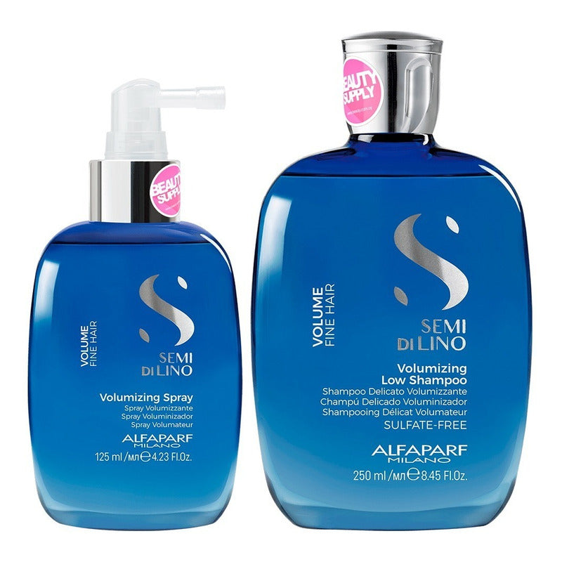 Shampoo Y Spray De Volumen Alfaparf Semi Di Lino