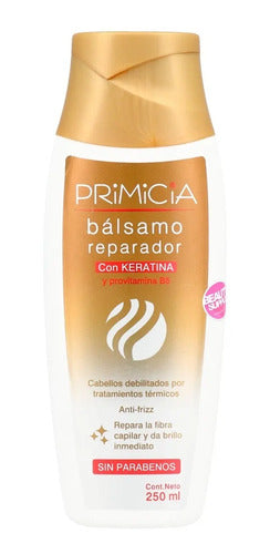 Balsamo Reparador Keratina Primicia 250ml, Sin Sal