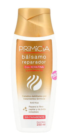 Balsamo Reparador Keratina Primicia 250ml, Sin Sal