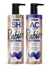 Shampoo Matizador Y Acondicionador Brazilian, Para Rubios