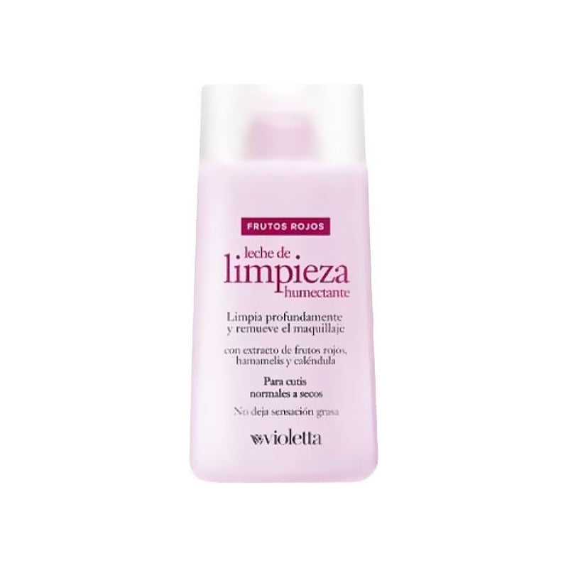 Violetta Leche De Limpieza Humectante Frutos Rojos 145ml Normal A Seca Día/noche