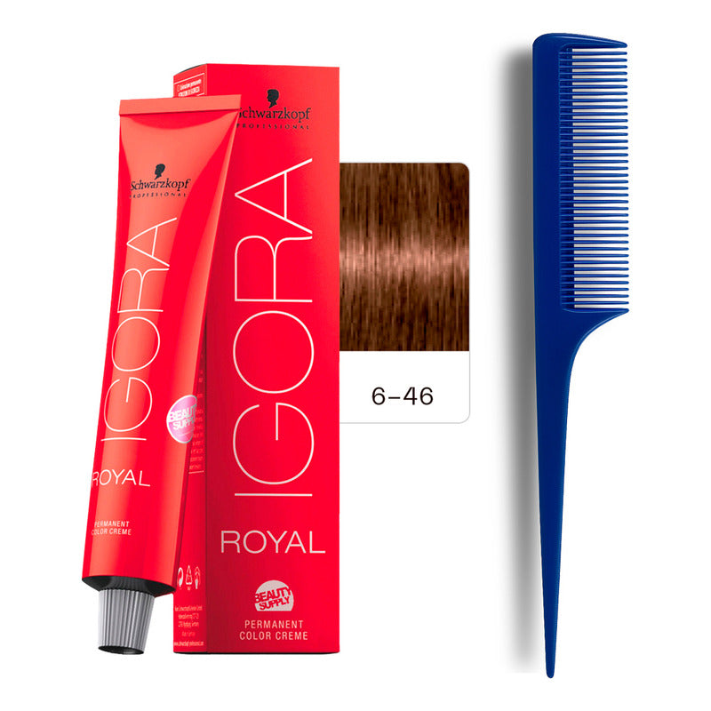 Tinta Igora Royal Schwarzkopf 60ml + Peine De Cola 6.46