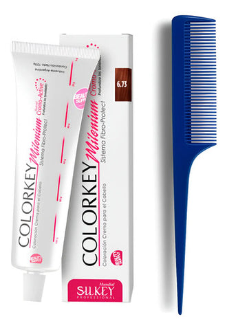Kit Tinta Silkey Colorkey Milenium 120g + Peine De Cola