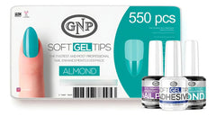 Kit Soft Gel Tips Gnp Con Pegamento, Bond Y Nail Prep