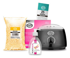 Kit Depilación Español Gnp Cera Perlas, Olla, Bandas, Aceite