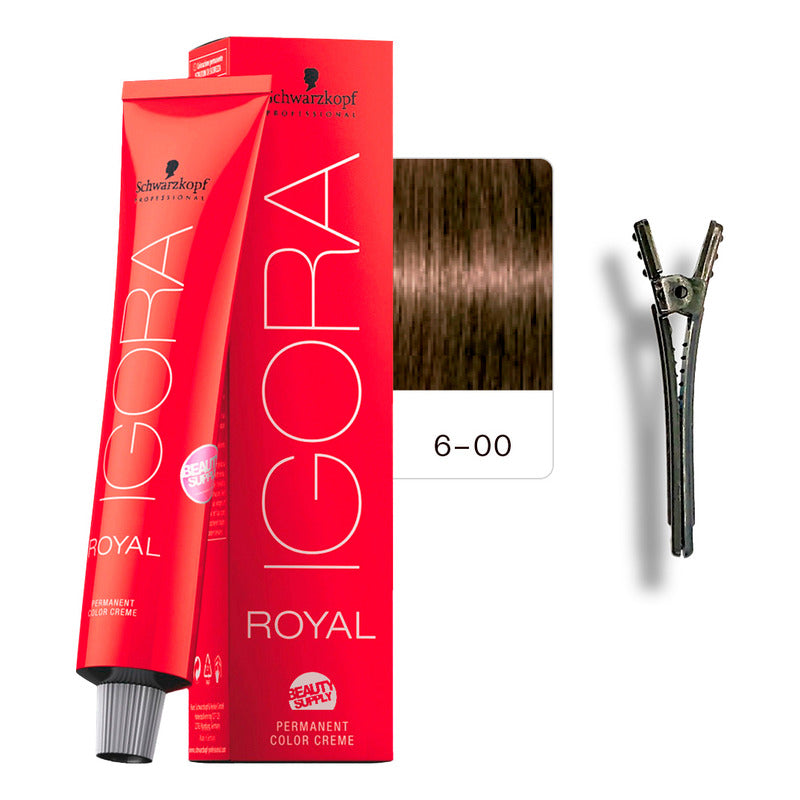 Tinta Igora Royal Schwarzkopf 60ml + Pinza Plástica 6.00