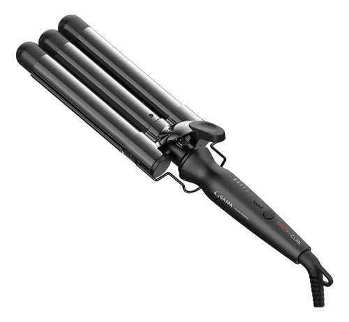Buclera Triple Tubo Gama Triferro Salon Ondas Profundas Negro